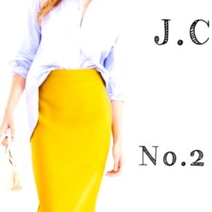 Jcrew No.2 pencil 100% wool skirt in teal.